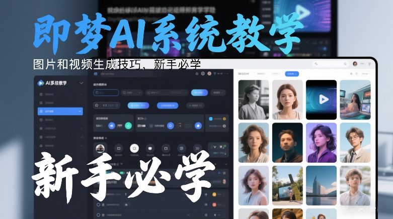 即梦AI系统教学，图片和视频生成技巧，新手必学-樵渔匹