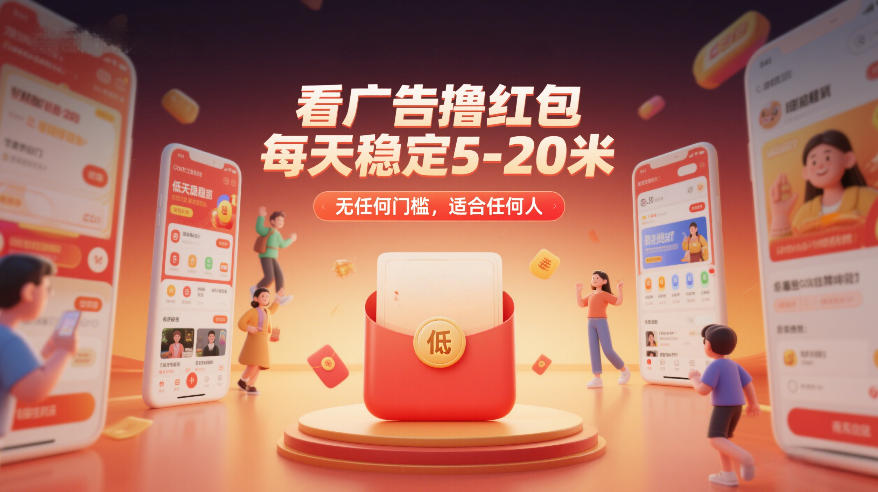 看广告撸红包，每天稳定5-20米，无任何门槛，适合任何人-樵渔匹