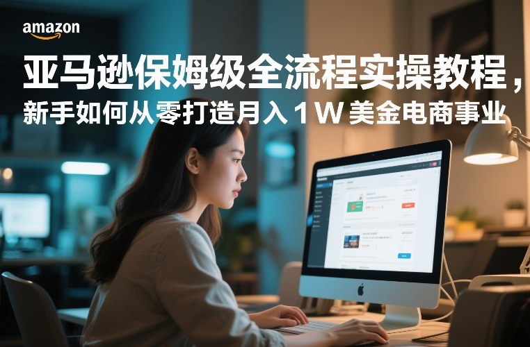亚马逊保姆级全流程实操教程,新手如何从零打造月入1W美金电商事业-樵渔匹