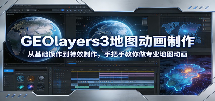 GEOlayers3地图动画制作:从基础操作到特效制作,手把手教你做专业地图动画-樵渔匹