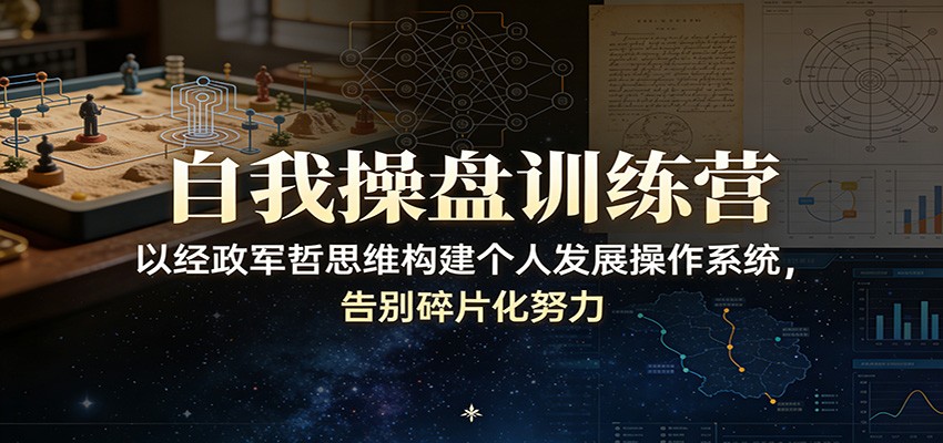 自我操盘训练营:以经政军哲思维构建个人发展操作系统,告别碎片化努力-樵渔匹