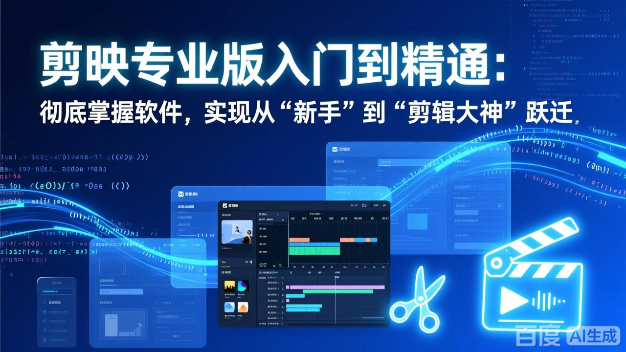 剪映专业版入门到精通：彻底掌握软件，实现从“新手”到“剪辑大神”跃迁-樵渔匹