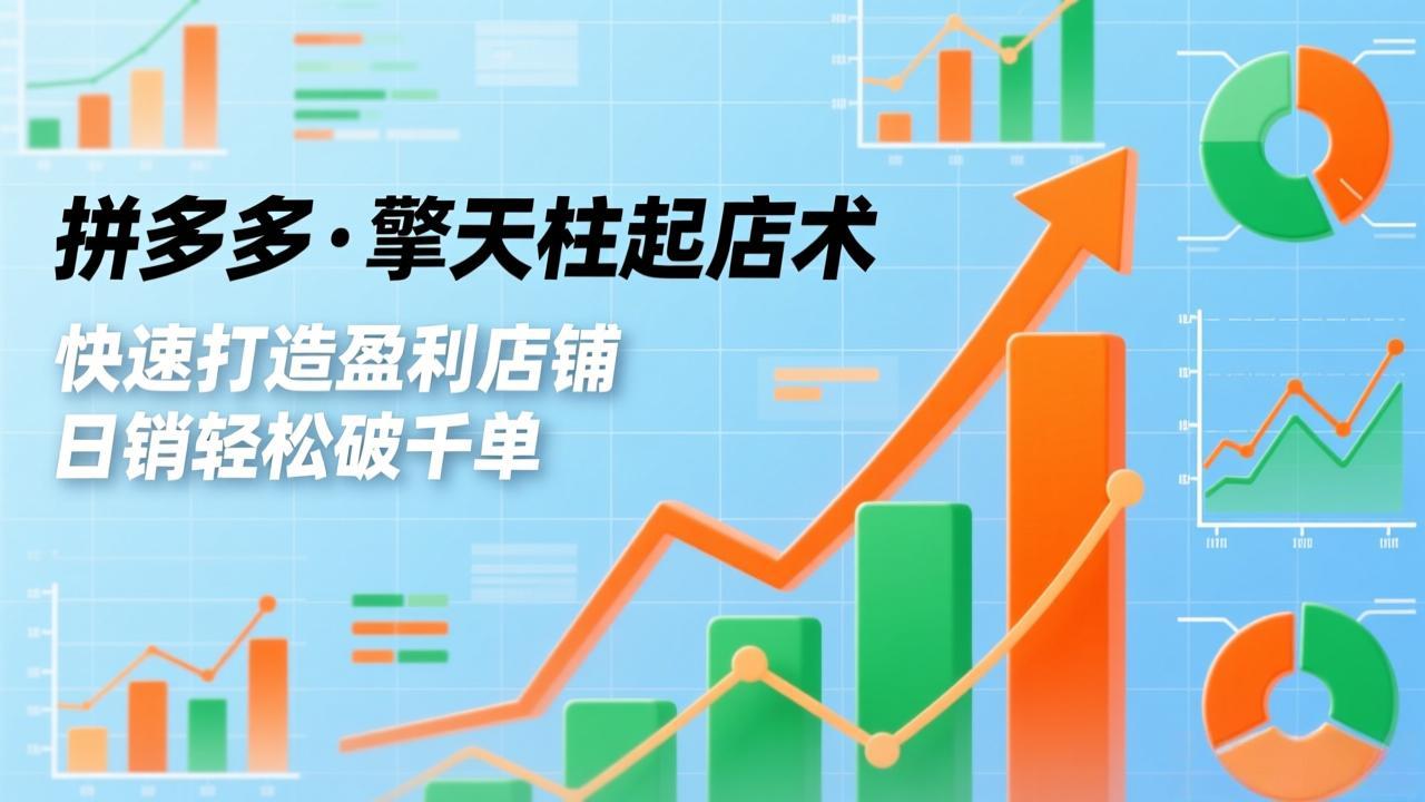 拼多多·擎天柱起店术,爆流布局、利润起飞、不断流,快速打造盈利店铺,日销破千单(更新-樵渔匹