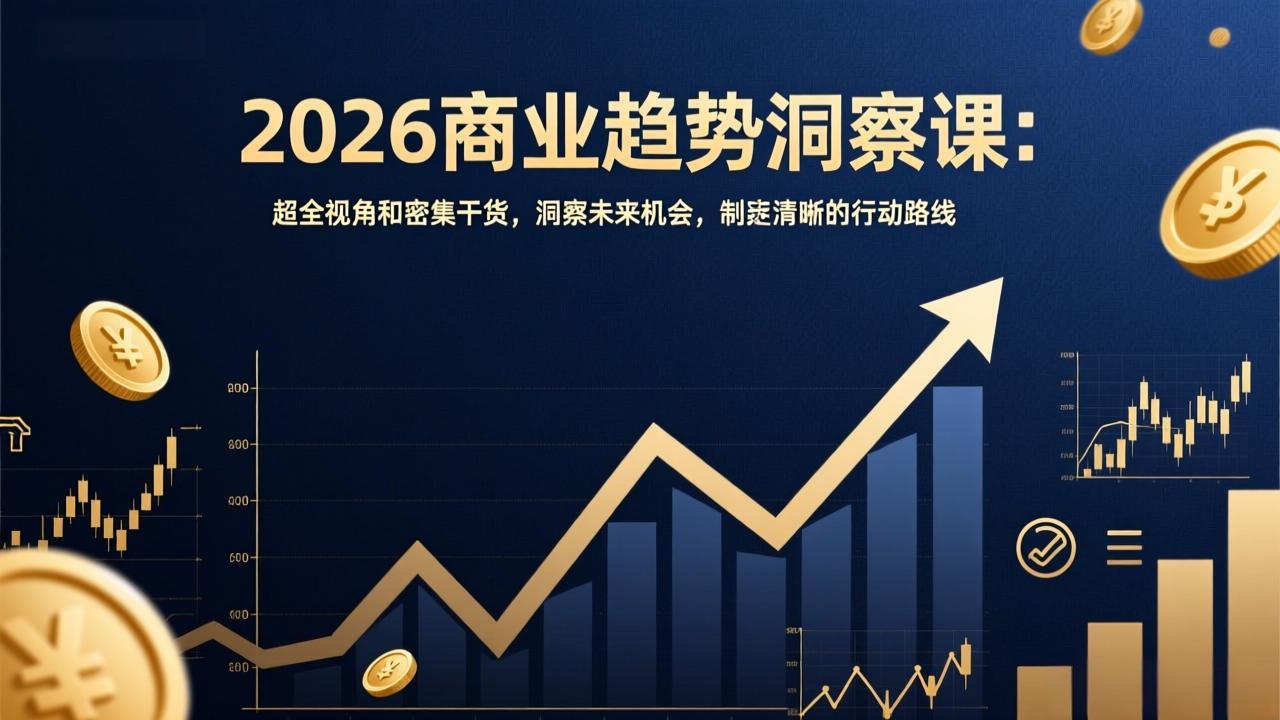 2026商业趋势洞察课：超全视角和密集干货，洞察未来机会，制定清晰的行动路线-樵渔匹