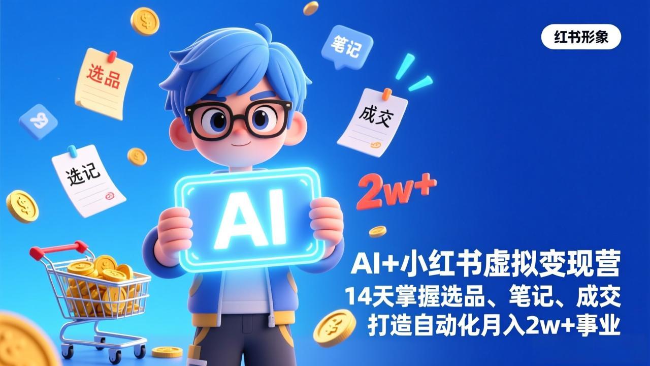 AI+小红书虚拟变现营(完结-樵渔匹