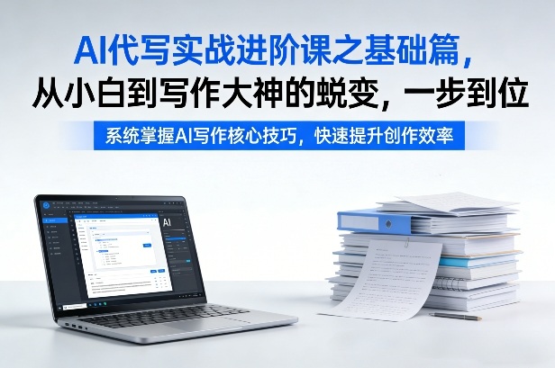 AI代写实战进阶课之基础篇，从小白到写作大神的蜕变，一步到位【揭秘】-樵渔匹