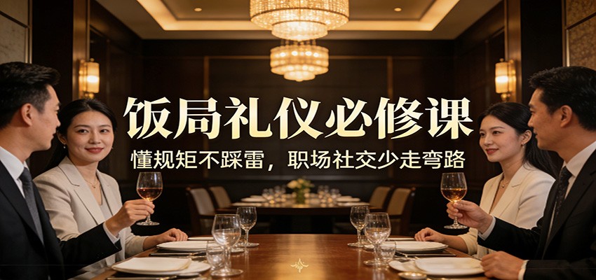公众号收费文章：《饭局礼仪必修课：懂规矩不踩雷，职场社交少走弯路》-樵渔匹