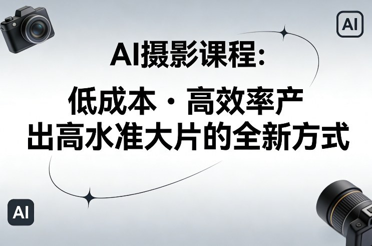 AI摄影课程，低成本高效率产出高水准大片的全新方式-樵渔匹