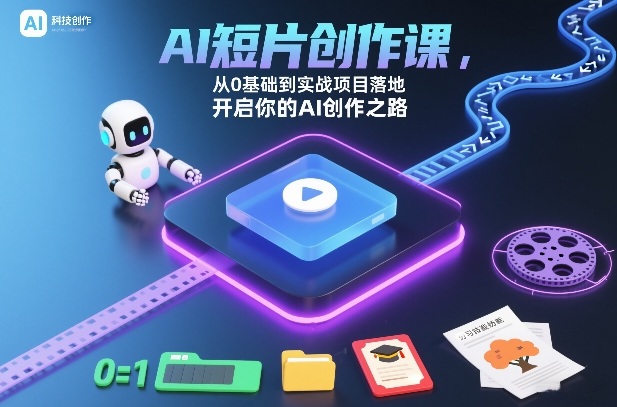 AI短片创作课,从0基础到实战项目落地,开启你的AI创作之路(更新)-樵渔匹