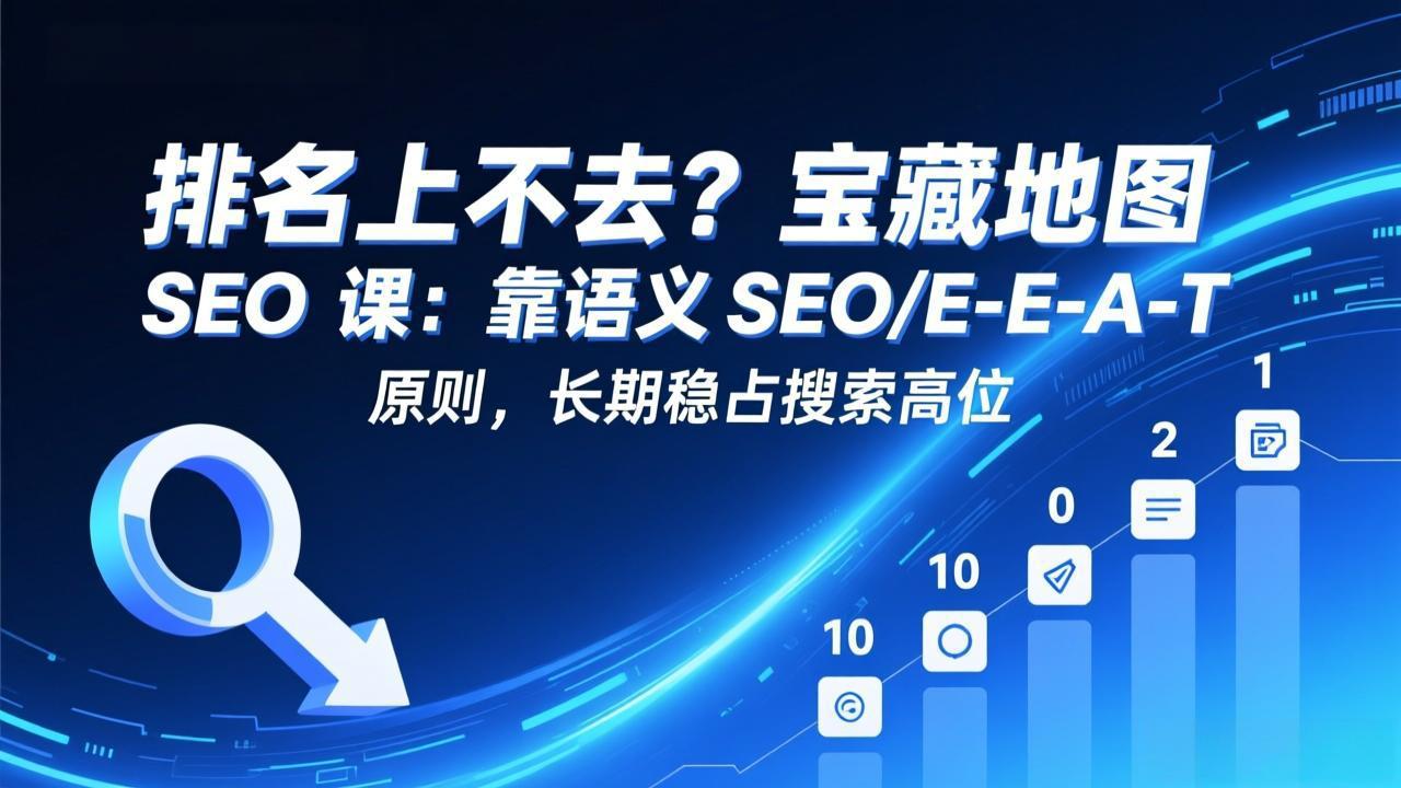 排名上不去？宝藏地图 SEO 课：靠语义 SEO+E-E-A-T 原则，长期稳占搜索高位-樵渔匹